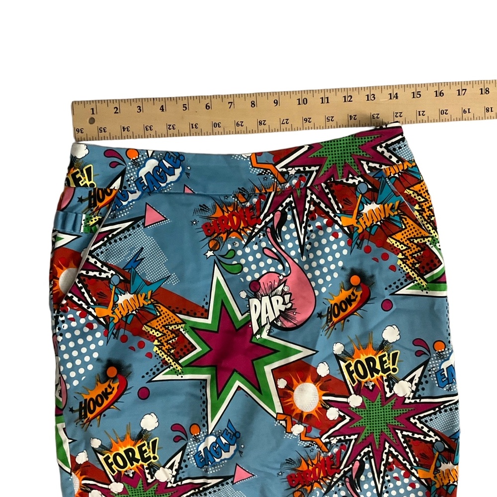 NWOT Royal & Awesome Multicolored Comic‎ Print Retro Skirt With Pockets Size 6 - Picture 9 of 9